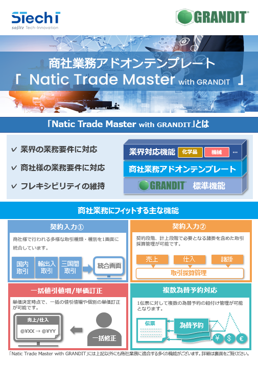 「Natic Trade Master with GRANDIT」ご紹介資料